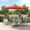 P&acirc;nză Umbrelă Soare Consolă vidaXL, 300cm, Cărămidziu/Terracota, Poliester, Protecție UV, 8 Spite - Rezistentă &amp; Ușor de Curățat