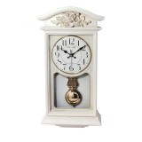 Cumpara ieftin Ceas de perete cu pendula Time Veranda 6421, gong, maro/alb, 50cm, analogic, quartz, cifre arabe