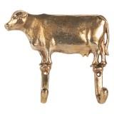 Cumpara ieftin Cuier perete metal auriu Vacuta 17x4x15 cm