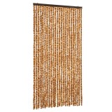 Cumpara ieftin Perdea pentru insecte, ocru si alb, 100x230 cm, chenille