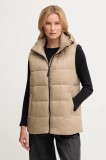 Pepe Jeans vestă culoarea bej, de iarnă, PL4024359