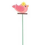 Stick Decorativ pentru Ghiveci, Pasăre din Lemn, 27 cm, CMCLASS