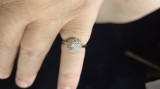 Inel vintage argint buchet cu zirconii