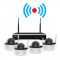Kit supraveghere video wireless, 4 camere dome 2MP cu NVR 4 canale - HIKVISION