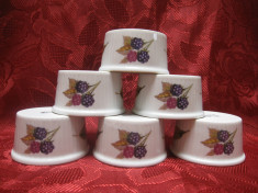 SET BOLURI PORTELAN ENGLEZESC ROYAL WORCESTER DECOR CU MURE foto