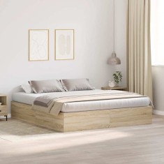 vidaXL Cadru de pat cu depozitare Sonoma Oak 180x200 cm