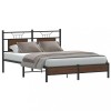 VidaXL Cadru pat fără saltea, stejar maro, 137x190 cm, lemn prelucrat 4106997