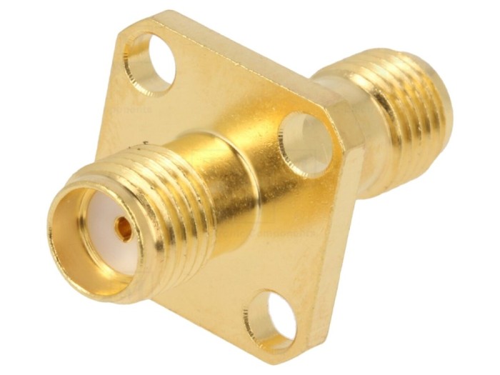 Conector SMA mamă 50&Omega;, aurit