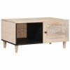 VidaXL Masă de cafea cu raft Bej 80 x 50 x 40 cm Lemn masiv de mango 4018120