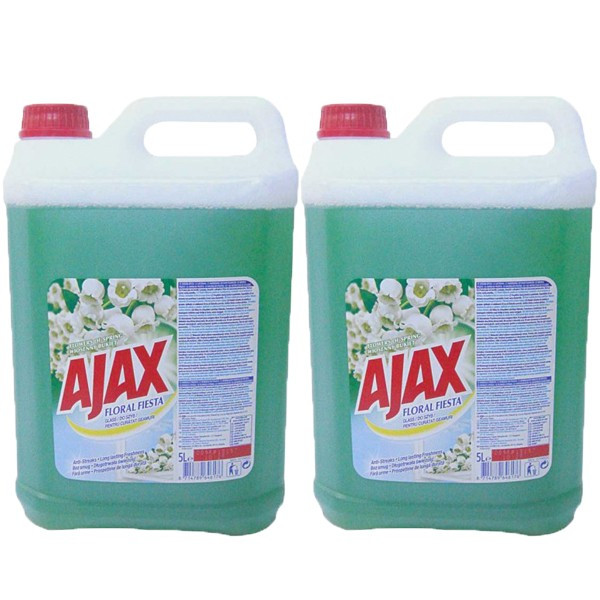 2 x Ajax 5L Flowers of Spring, Floral Fiesta, Solutie pentru geamuri, 2 x 5000ml