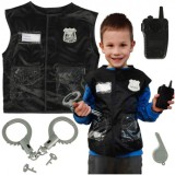 Costum carnaval politist cu accesorii, 3-8 ani, Oem