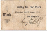 GERMANIA POLONIA MROTSCHEN 1 mark 1914 U