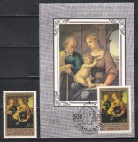 URSS 1983 - 500 de ani de la nașterea lui Rafael, Serie MNH + Carte Maxima