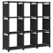 vidaXL Raft expunere 9 cuburi negru 103x30x107,5 cm, material textil 322610