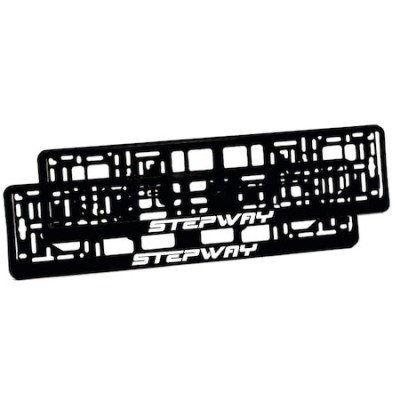 Set 2 suporturi numar inmatriculare personalizat-Stepway foto