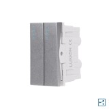 Cumpara ieftin Intrerupator dublu cap-scara mecanic Luxion 2M/1M, gri, standard italian