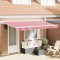 Cortina Retractabilă Roșu și Alb 400 x 200 cm