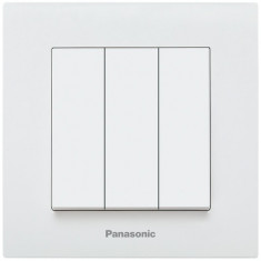 Intrerupator triplu Karre Plus Panasonic alb foto