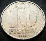 Cumpara ieftin Moneda 10 PFENNIG RDG - GERMANIA DEMOCRATA, anul 1971 *cod 3465 A, Europa