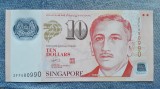 10 Dollars 2008 Singapore - polimer / seria 680990 + patrat