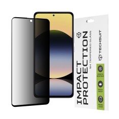 Folie sticla Xiaomi Redmi Note 14 4G (Regional) Techsuit 111D Privacy Full??A Glue, negru foto