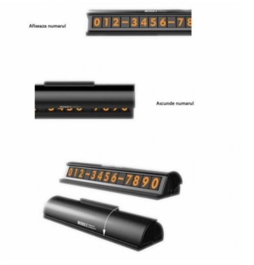 Placuta numar telefon parcare, pentru parbriz Placuta numar telefon parcare, pentru parbriz