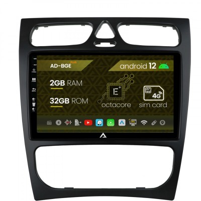 Navigatie Mercedes Benz C-Class W203 (2000-2005), Android 12, E-Octacore 2GB RAM + 32GB ROM, 9 Inch - AD-BGE9002+AD-BGRKIT416 foto