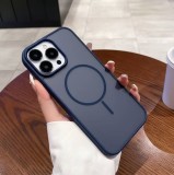 Cumpara ieftin Husa iPhone 16 Pro 6.3 Silicon Magsafe Neo Hibrid Albastru Fumuriu