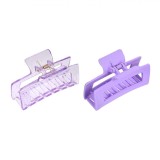 Set Clame Păr Femei, Dreptunghiulare, Lila, 8.5 cm, 2 Bucăți
