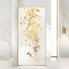 Paravan dus walk-in Aqua Roy Gold, model Dance auriu, sticla 8 mm mata, securizata, anticalcar, 70x195 cm