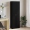vidaXL Dulap de birou Negru Stejar 60 x 32 x 190 cm, făcut din lemn stratificat.