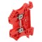 Conector Șine 2.5mm&sup2; Roșu TS35