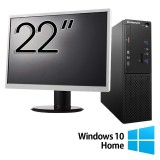 Pachet Refurbished Calculator Lenovo S510 SFF, Intel Core i7-6700 3.40GHz, 8GB DDR4, 256GB SSD + Monitor 22 Inch + Windows 10 Home NewTechnology Media