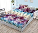 Cumpara ieftin Husa Pat cu Elastic, 3 Piese (180x200+25 cm) + 2 Fete Perna (50x75 cm), HP094