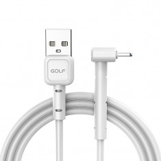 Cablu Date si Incarcare USB la Lightning Golf GC-69I, 3A, Forma L, 1 m, Alb