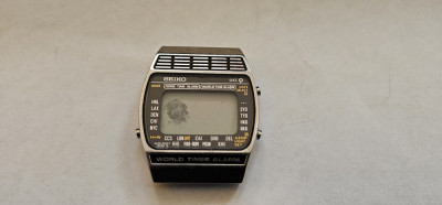 Seiko A 239-5020 World Time CU PATA PE DISPLAY .NU STIU DACA FUNCTIONEAZA foto