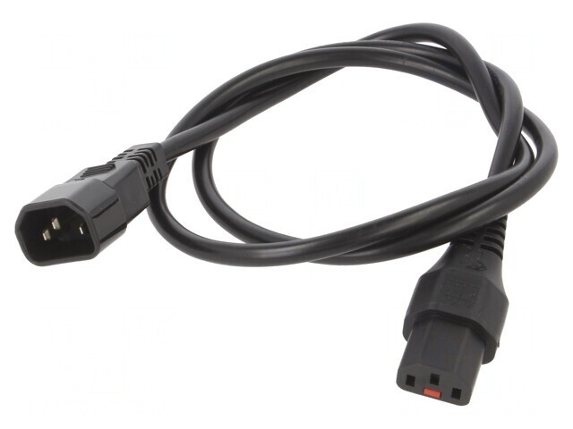 Cablu Blocare IEC LOCK 1m Negru C13-C14
