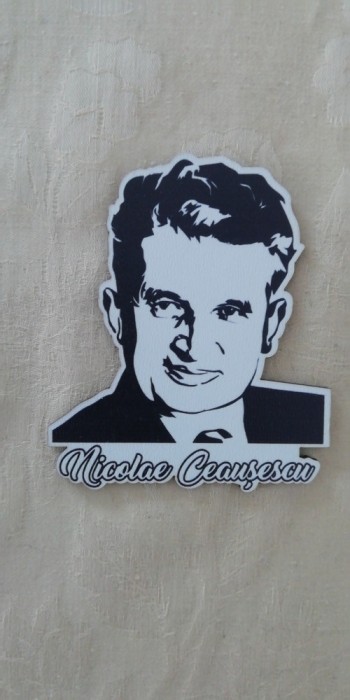 D1 - Magnet frigider - tematica comunism - Nicolae Ceausescu - Romania 5