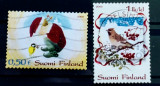 Finlanda 2006 Crăciun, păsări serie de 2v stampilata