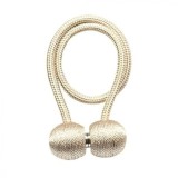 Cumpara ieftin Magnet decorativ pentru perdele si draperii, tip snur, poliester, 44 cm, bej