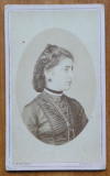 Foto Franz Duschek pe carton , secol 19 , doamna , autograf