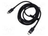 Cablu USB 2.0 USB C VENTION 2m negru mufă nichelată