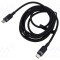 Cablu USB 2.0 USB C VENTION 2m negru mufă nichelată