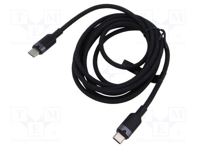Cablu USB 2.0 USB C VENTION 2m negru mufă nichelată