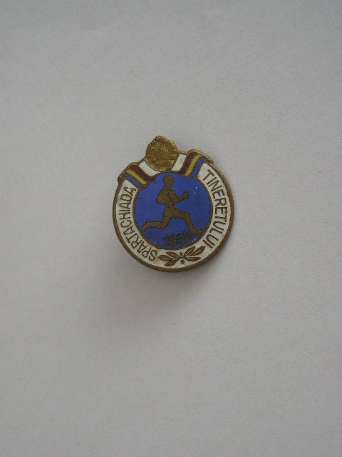 QW9 N5 31 - insigna - tematica sport - Spartachiada tineretului - 1956