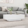 Masuta cafea Gossi, 100x49.5x31 cm, lemn prelucrat, alb, dreptunghiulara, living