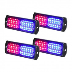 Lampa LED profesionala stroboscopica 12V-24V Cod:O-86-12LED - Albastru Automotive TrustedCars