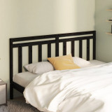 Tablie de pat, negru, 206x4x100 cm, lemn masiv de pin GartenMobel Dekor, vidaXL