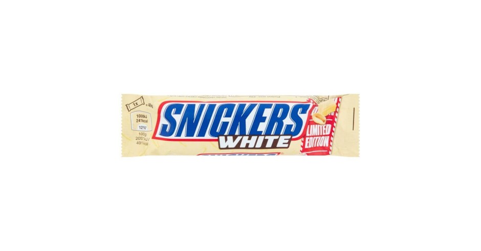 Baton Snickers White Standard, 49g, Baton Snickers Alb, Baton de ...