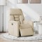 Fotoliu rabatabil electric, crem, material textil - 2